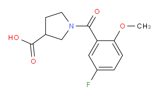 1-(5-fluoro-2-methoxybenzoyl)pyrrolidine-3-carboxylic acid