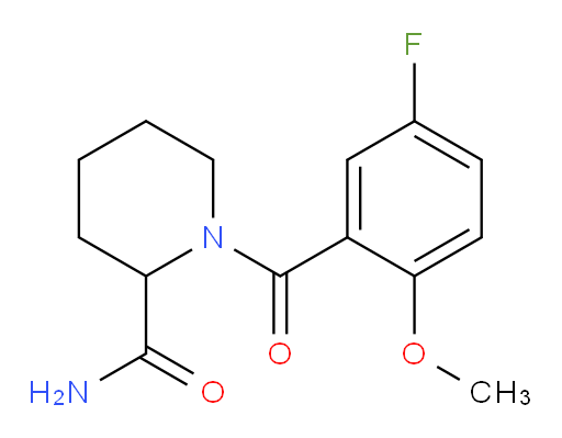 1-(5-fluoro-2-methoxybenzoyl)piperidine-2-carboxamide