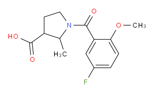 1-(5-fluoro-2-methoxybenzoyl)-2-methylpyrrolidine-3-carboxylic acid
