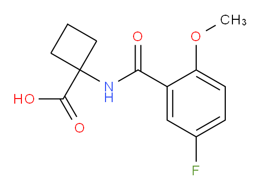 1-(5-fluoro-2-methoxybenzamido)cyclobutanecarboxylic acid