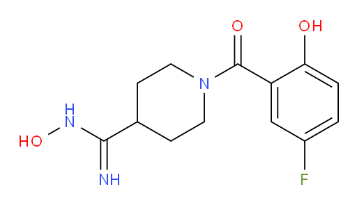 1-(5-fluoro-2-hydroxybenzoyl)-N-hydroxypiperidine-4-carboximidamide