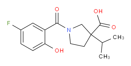 1-(5-fluoro-2-hydroxybenzoyl)-3-isopropylpyrrolidine-3-carboxylic acid