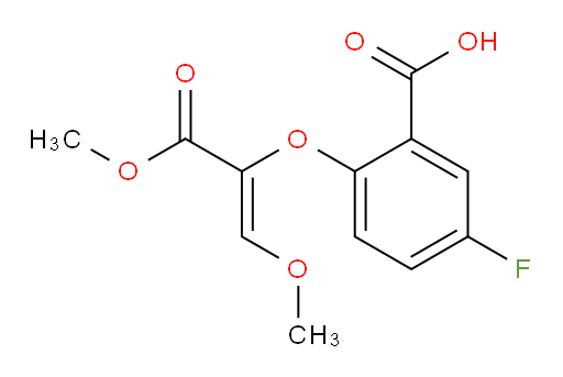 (Z)-2-((1,3-dimethoxy-3-oxoprop-1-en-2-yl)oxy)-5-fluorobenzoic acid