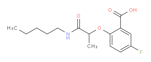 5-fluoro-2-((1-oxo-1-(pentylamino)propan-2-yl)oxy)benzoic acid