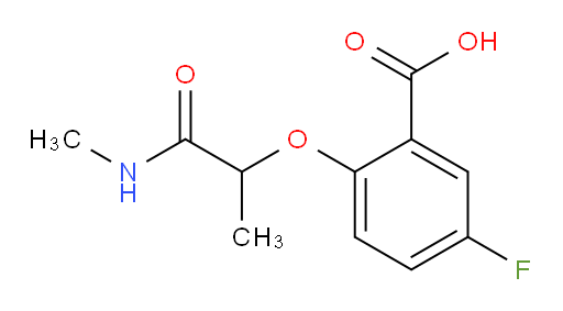 5-fluoro-2-((1-(methylamino)-1-oxopropan-2-yl)oxy)benzoic acid