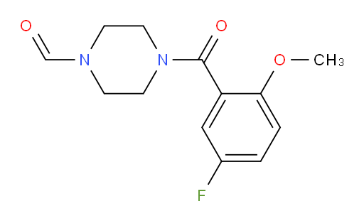 4-(5-fluoro-2-methoxybenzoyl)piperazine-1-carbaldehyde