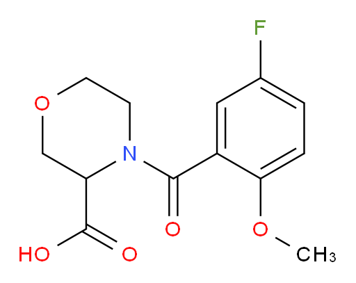 4-(5-fluoro-2-methoxybenzoyl)morpholine-3-carboxylic acid