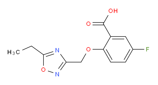 2-((5-ethyl-1,2,4-oxadiazol-3-yl)methoxy)-5-fluorobenzoic acid