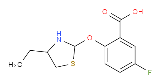 2-((4-ethylthiazolidin-2-yl)oxy)-5-fluorobenzoic acid