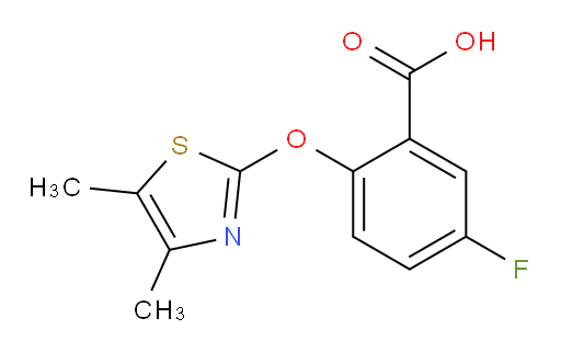 2-((4,5-dimethylthiazol-2-yl)oxy)-5-fluorobenzoic acid