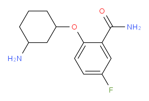 2-((3-aminocyclohexyl)oxy)-5-fluorobenzamide