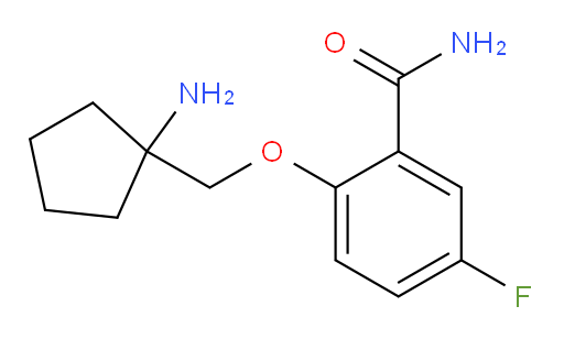 2-((1-aminocyclopentyl)methoxy)-5-fluorobenzamide