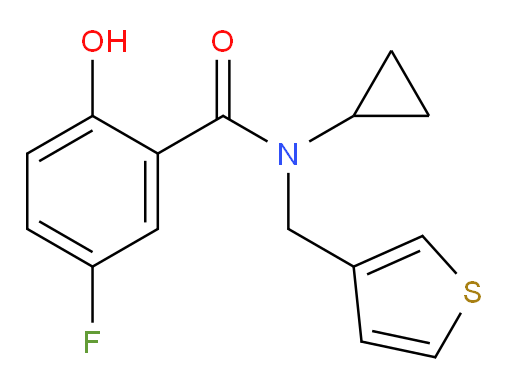 N-cyclopropyl-5-fluoro-2-hydroxy-N-(thiophen-3-ylmethyl)benzamide