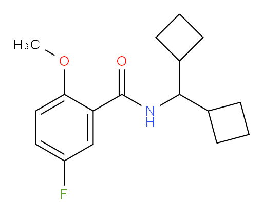 N-(dicyclobutylmethyl)-5-fluoro-2-methoxybenzamide