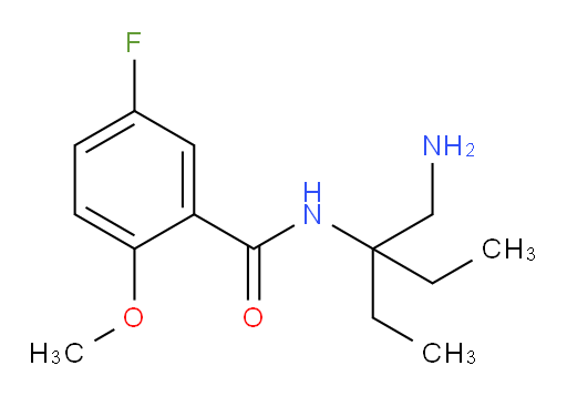 N-(3-(aminomethyl)pentan-3-yl)-5-fluoro-2-methoxybenzamide