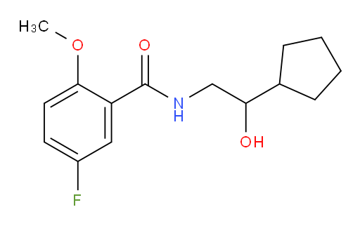 N-(2-cyclopentyl-2-hydroxyethyl)-5-fluoro-2-methoxybenzamide