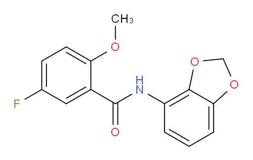 N-(benzo[d][1,3]dioxol-4-yl)-5-fluoro-2-methoxybenzamide