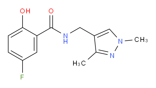 N-((1,3-dimethyl-1H-pyrazol-4-yl)methyl)-5-fluoro-2-hydroxybenzamide