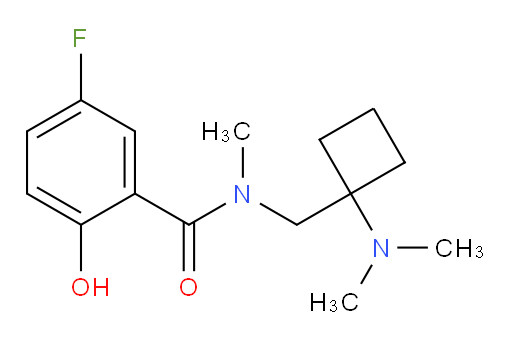 N-((1-(dimethylamino)cyclobutyl)methyl)-5-fluoro-2-hydroxy-N-methylbenzamide