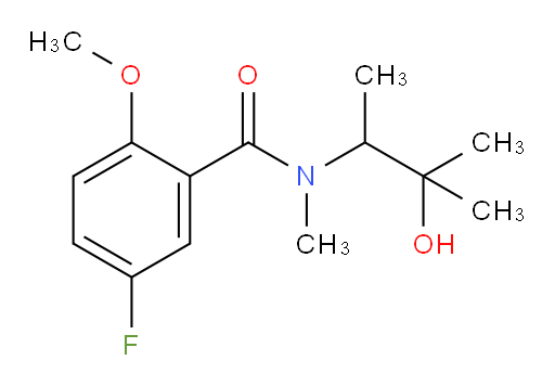5-fluoro-N-(3-hydroxy-3-methylbutan-2-yl)-2-methoxy-N-methylbenzamide
