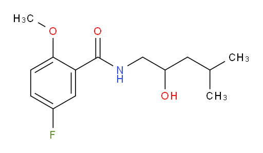 5-fluoro-N-(2-hydroxy-4-methylpentyl)-2-methoxybenzamide