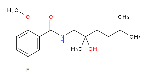 5-fluoro-N-(2-hydroxy-2,5-dimethylhexyl)-2-methoxybenzamide