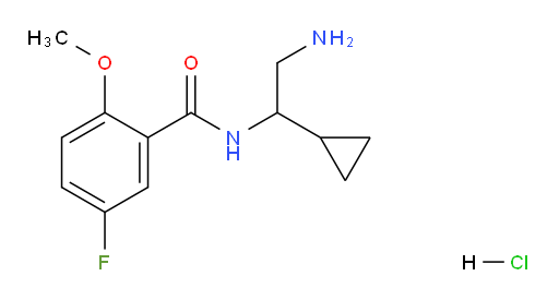 N-(2-amino-1-cyclopropylethyl)-5-fluoro-2-methoxybenzamide hydrochloride