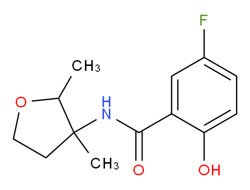 N-(2,3-dimethyltetrahydrofuran-3-yl)-5-fluoro-2-hydroxybenzamide