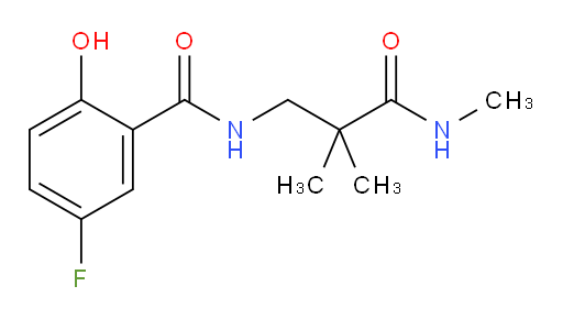 N-(2,2-dimethyl-3-(methylamino)-3-oxopropyl)-5-fluoro-2-hydroxybenzamide