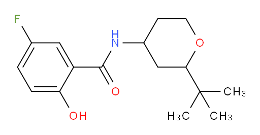 N-(2-(tert-butyl)tetrahydro-2H-pyran-4-yl)-5-fluoro-2-hydroxybenzamide