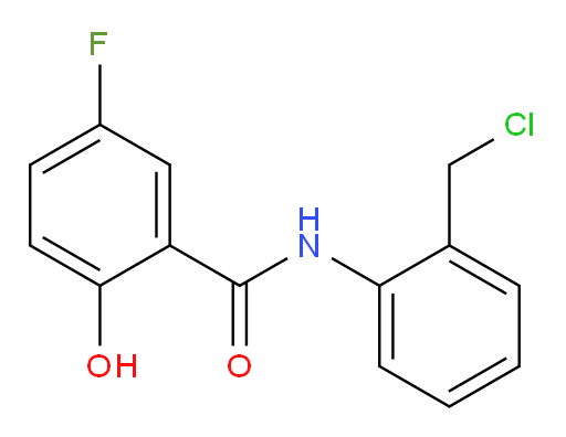 N-(2-(chloromethyl)phenyl)-5-fluoro-2-hydroxybenzamide
