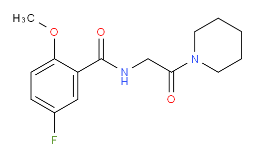 5-fluoro-2-methoxy-N-(2-oxo-2-(piperidin-1-yl)ethyl)benzamide