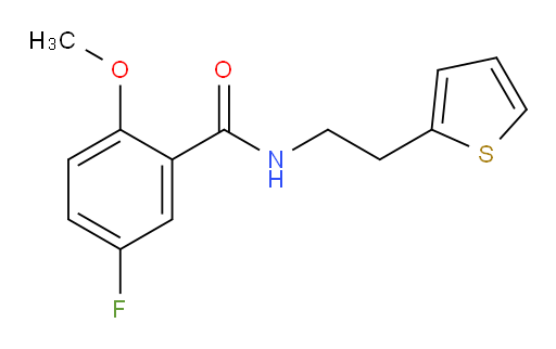 5-fluoro-2-methoxy-N-(2-(thiophen-2-yl)ethyl)benzamide