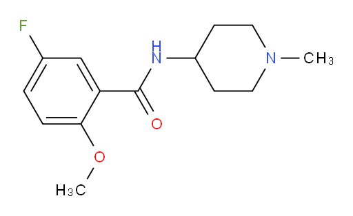 5-fluoro-2-methoxy-N-(1-methylpiperidin-4-yl)benzamide