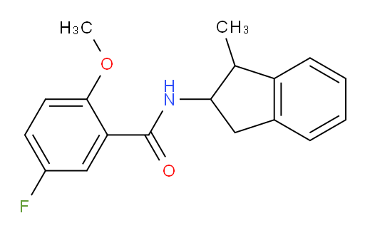 5-fluoro-2-methoxy-N-(1-methyl-2,3-dihydro-1H-inden-2-yl)benzamide