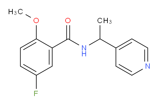 5-fluoro-2-methoxy-N-(1-(pyridin-4-yl)ethyl)benzamide