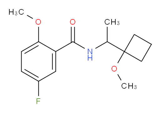 5-fluoro-2-methoxy-N-(1-(1-methoxycyclobutyl)ethyl)benzamide