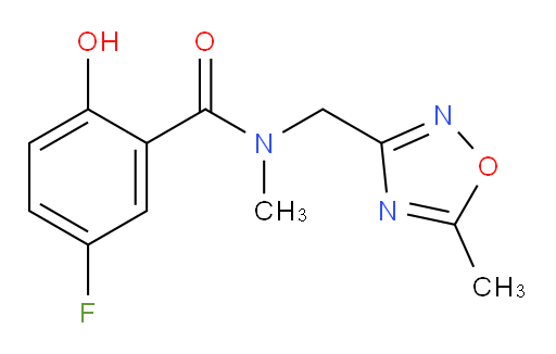 5-fluoro-2-hydroxy-N-methyl-N-((5-methyl-1,2,4-oxadiazol-3-yl)methyl)benzamide