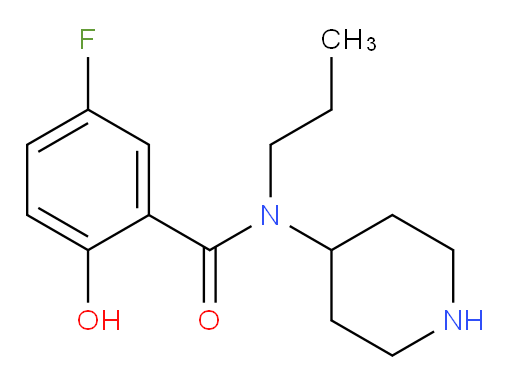 5-fluoro-2-hydroxy-N-(piperidin-4-yl)-N-propylbenzamide