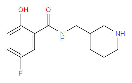 5-fluoro-2-hydroxy-N-(piperidin-3-ylmethyl)benzamide