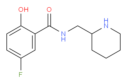 5-fluoro-2-hydroxy-N-(piperidin-2-ylmethyl)benzamide