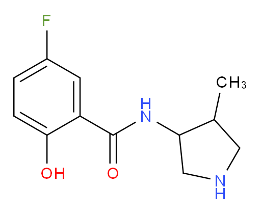 5-fluoro-2-hydroxy-N-(4-methylpyrrolidin-3-yl)benzamide