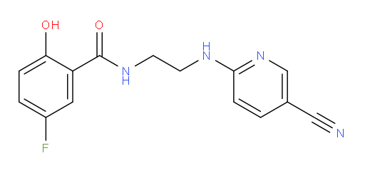 N-(2-((5-cyanopyridin-2-yl)amino)ethyl)-5-fluoro-2-hydroxybenzamide