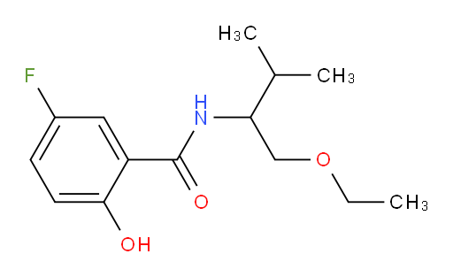 N-(1-ethoxy-3-methylbutan-2-yl)-5-fluoro-2-hydroxybenzamide
