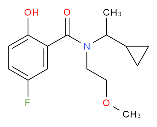 N-(1-cyclopropylethyl)-5-fluoro-2-hydroxy-N-(2-methoxyethyl)benzamide
