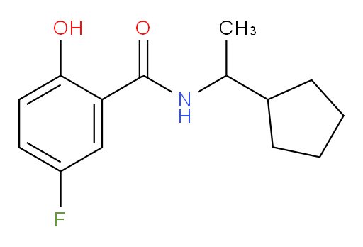 N-(1-cyclopentylethyl)-5-fluoro-2-hydroxybenzamide