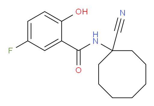 N-(1-cyanocyclooctyl)-5-fluoro-2-hydroxybenzamide