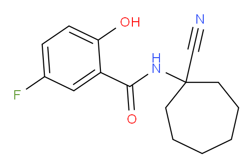 N-(1-cyanocycloheptyl)-5-fluoro-2-hydroxybenzamide