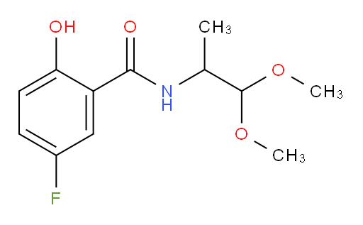 N-(1,1-dimethoxypropan-2-yl)-5-fluoro-2-hydroxybenzamide
