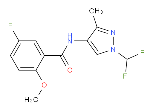 N-(1-(difluoromethyl)-3-methyl-1H-pyrazol-4-yl)-5-fluoro-2-methoxybenzamide